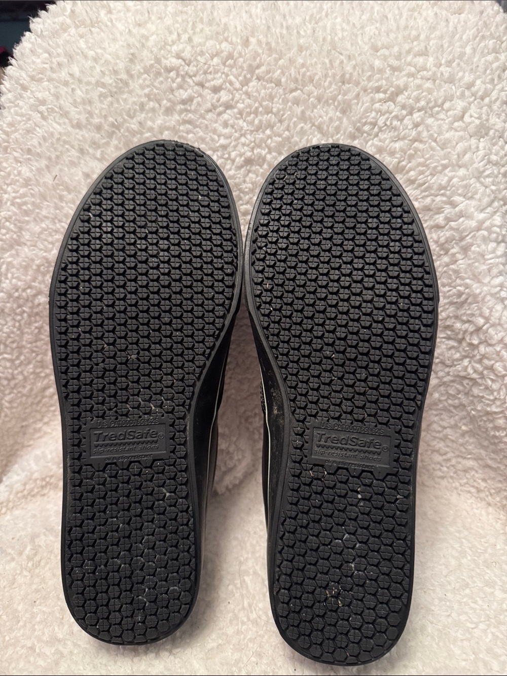 Tredsafe Unisex Ric Slip Resistant Men's Black Slip-On Leather Shoes size 11 - Picture 7 of 10